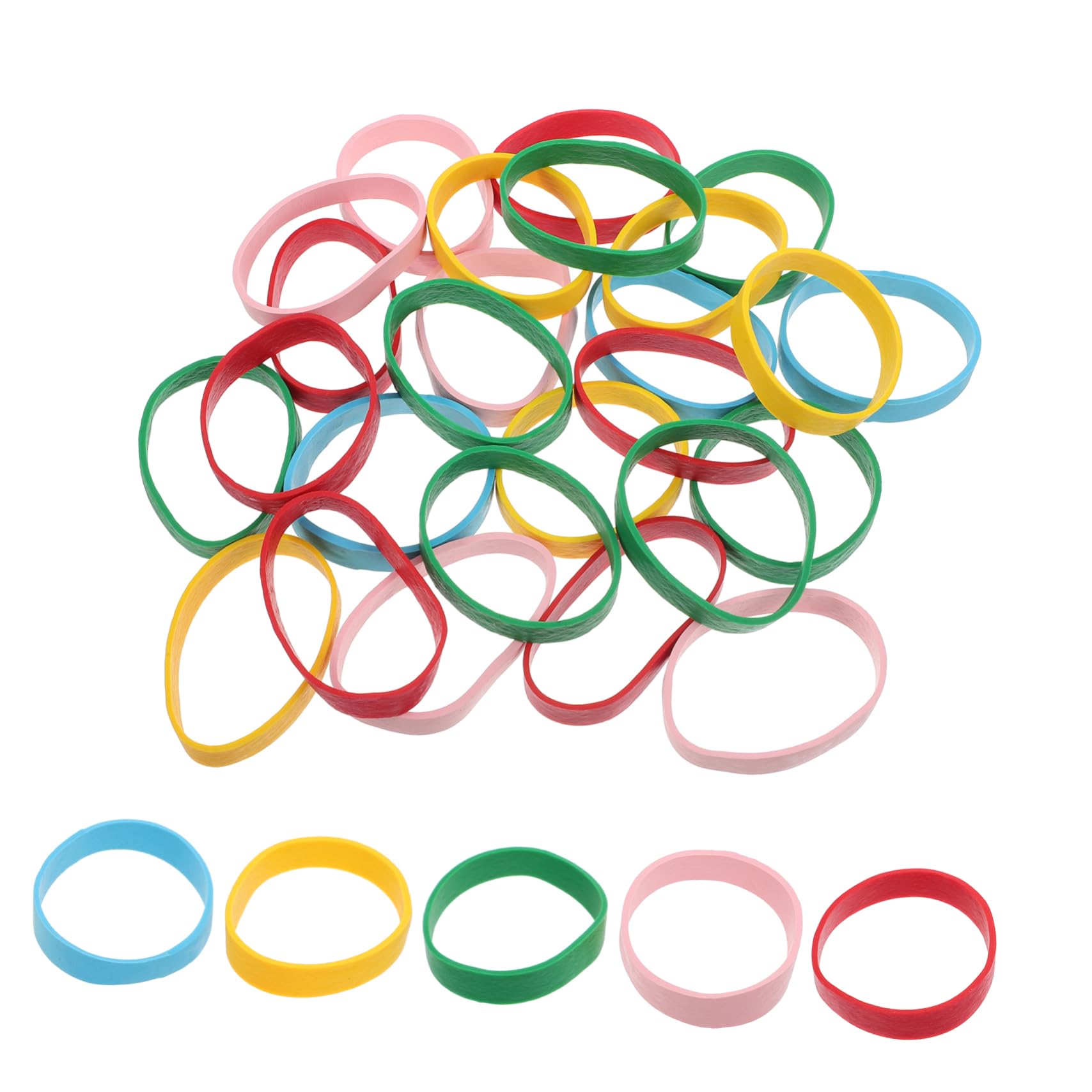Artibetter Bunte Gummibänder Praktisches Gummiband Satz aus Gummi Hohe Dehnbarkeit Wiederverwendbar zum Bündeln und Verschließen von Lebensmittelverpackungen
