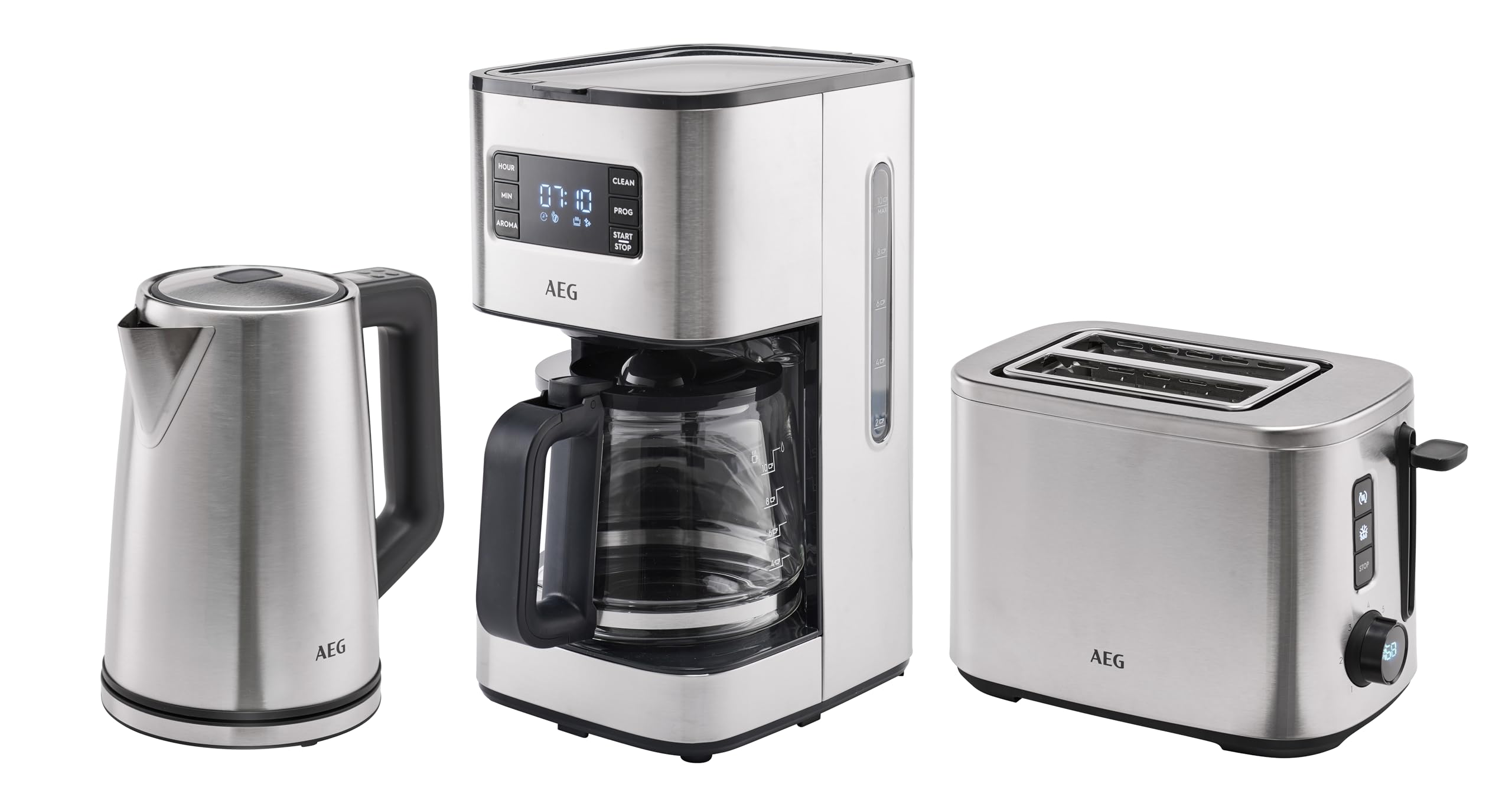 AEG Kaffeemaschine Deli 5, 1,5 l, Programmierbarer Timer, Warmhaltefunktion, Sicherheitsabschaltung, Wasserstandsanzeige, Optimale Mengendosierung, Anti-Tropf-Funktion, Edelstahl, CM5-1-6ST