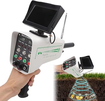 Professional metal detector with high precision display, depth 30 meters, range 1000 meters. Perfect for finding gold, silver, copper and diamond jewelry