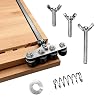 Universal circular Saw Guide Rail, Adjustable Stainless Steel Positioning Calipers for Accurate Wood Measurements, 60cm Measuring Tool for Woodworking DIY