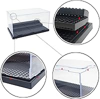 Vista 4 de Mini Figure Display Case - 3-Tier Acrylic Display Box for Minifigures & BrickHeadz Series, Block Base Design Holds 32 Figures