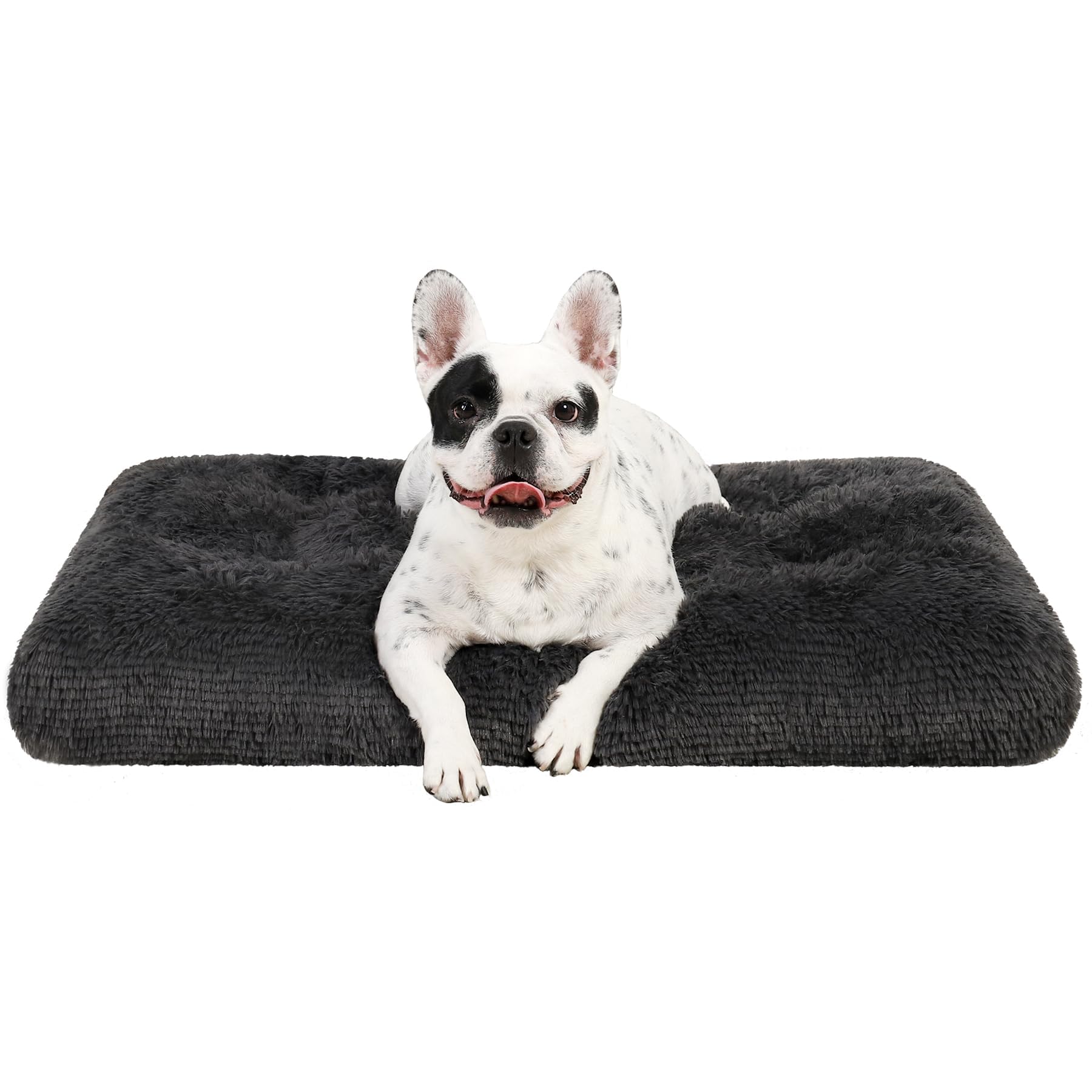 KSIIA Dog Crate Bed Washable Dog Beds for Medium Dogs Deluxe Plush Fluffy Comfy Thick Kennel Pad Anti-Slip & Anti-Scratch Pet Sleeping Mat, 29 x 21