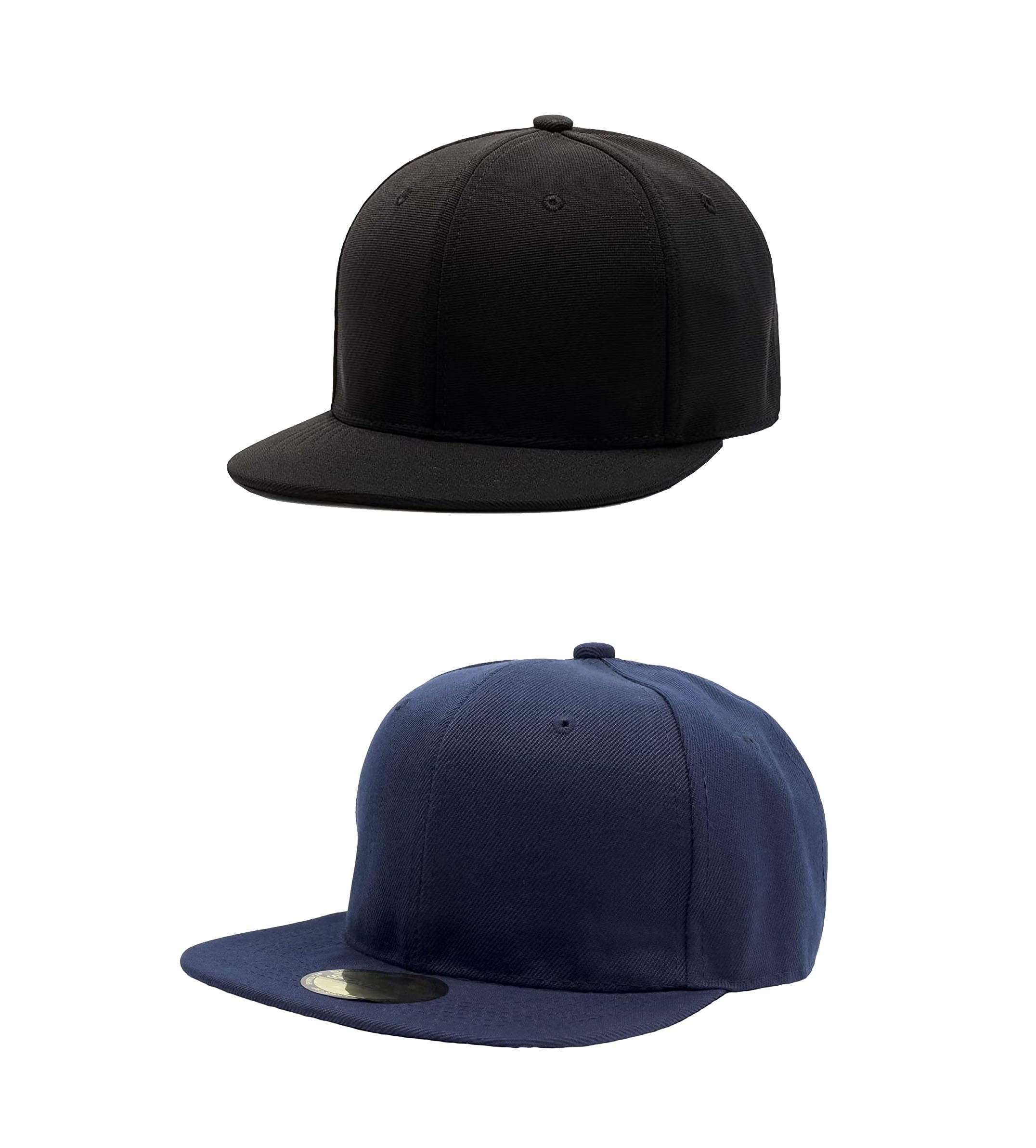 Men's Cotton Hip-Hop Snapback Cap (Pack of 2)