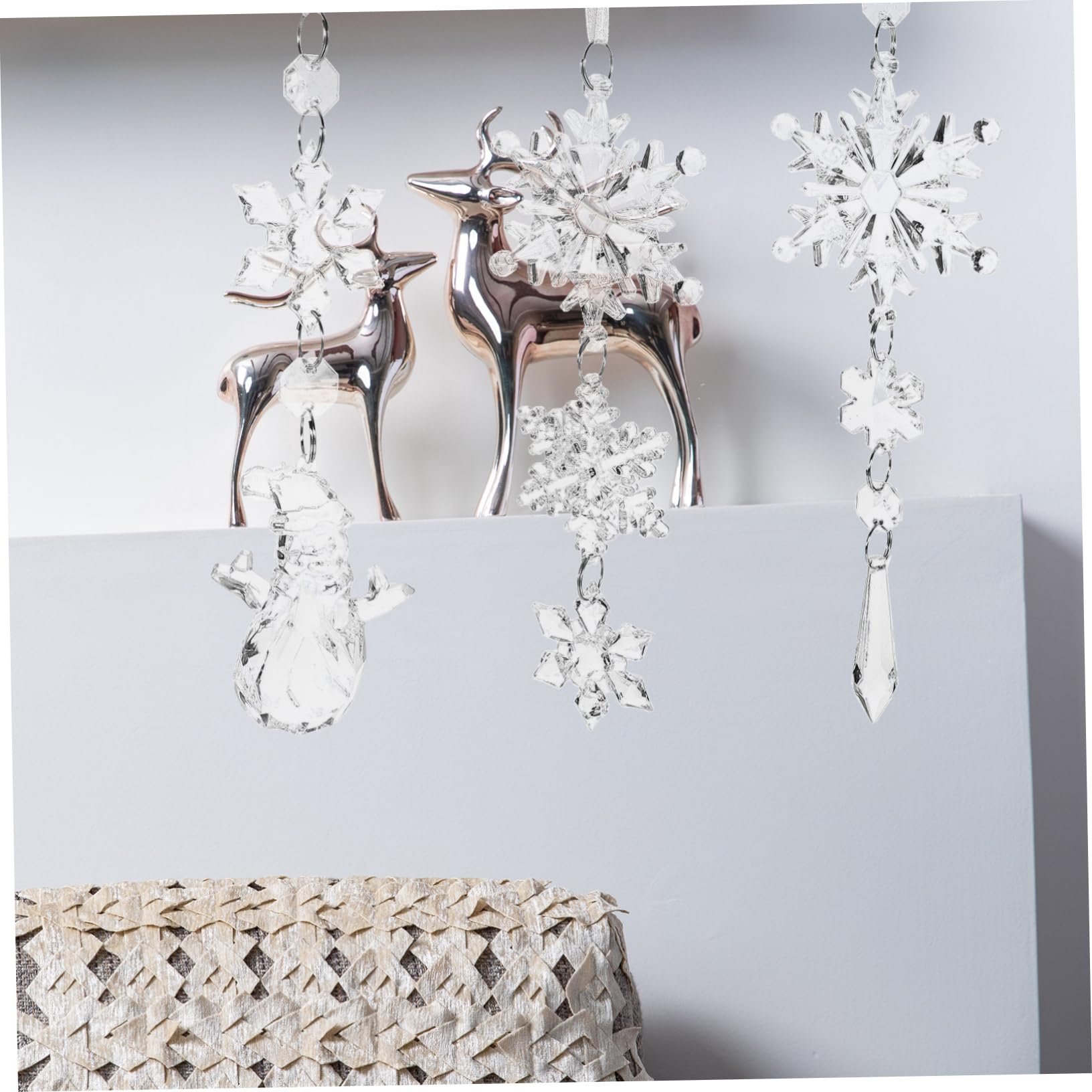 SOIMISS 9stücke Weihnachtsbaum-Dekoration Transparente Schneeflocken Für Festliche Raumgestaltung Für Weihnachtsfeiern Und Winterliche Dekorationen