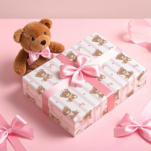 Vista 142 de WRAPAHOLIC Papel de regalo reversible, mini rollo, 17 pulgadas x 33 pies, adorable diseño de gato y azul sólido para cumpleaños, vacaciones