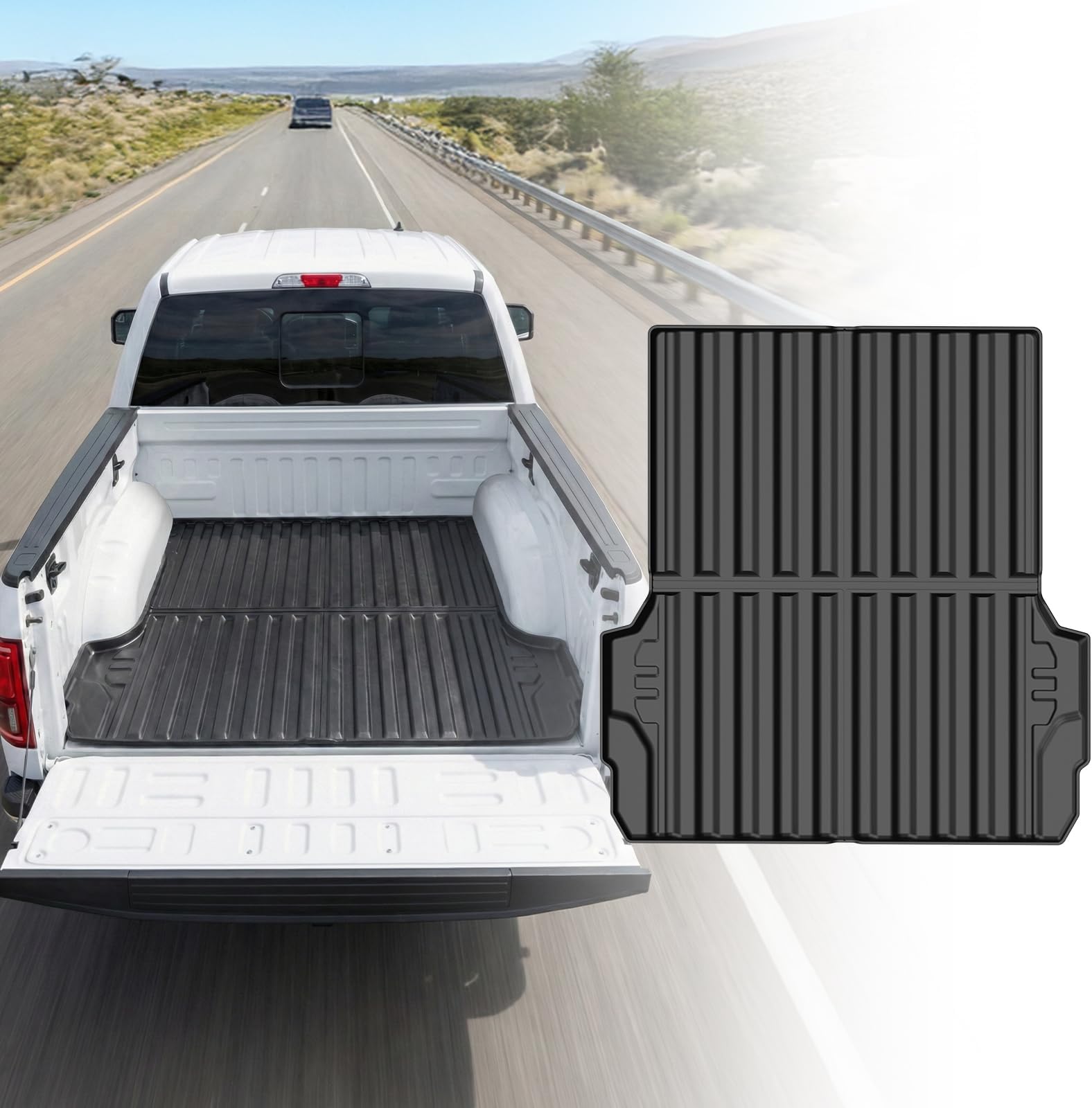 BDFHYK Truck Bed Mat Compatible with 2023 2024 2025 2026 Chevy Colorado & GMC Canyon 5FT Bed, TPE All-Weather & Heavy Duty Protection, Custom Flush Fit Anti-Slip Cargo Liner