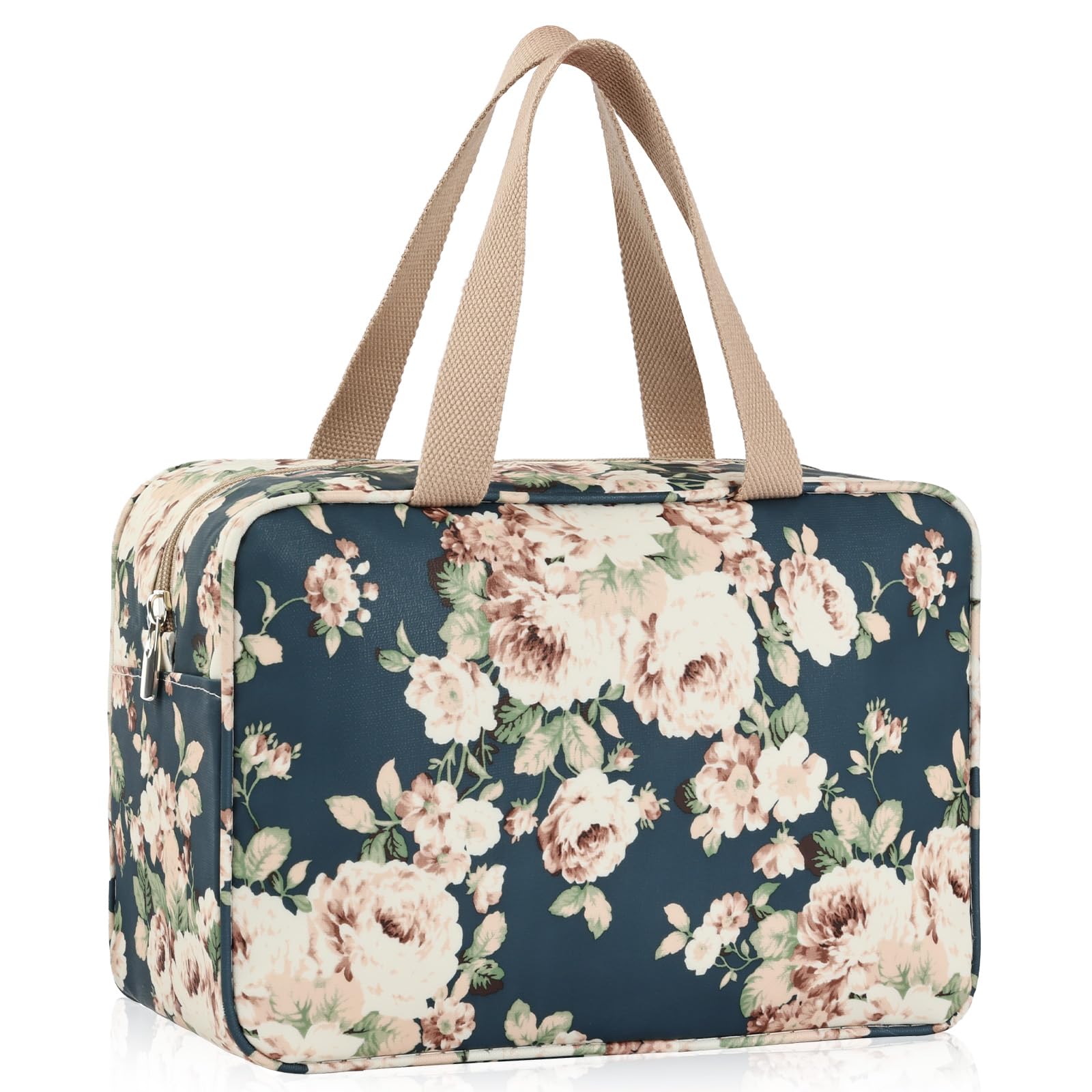 Aucuu Toiletry Bag, Large Full Size Toiletry Bag, Travel Hand-Held Make up Wash Bags, Portable Waterproof Toile-Try Kit, Bathroom Storage Case, Cosmetic Organizer for Travel, Camping for Women Girl - 4