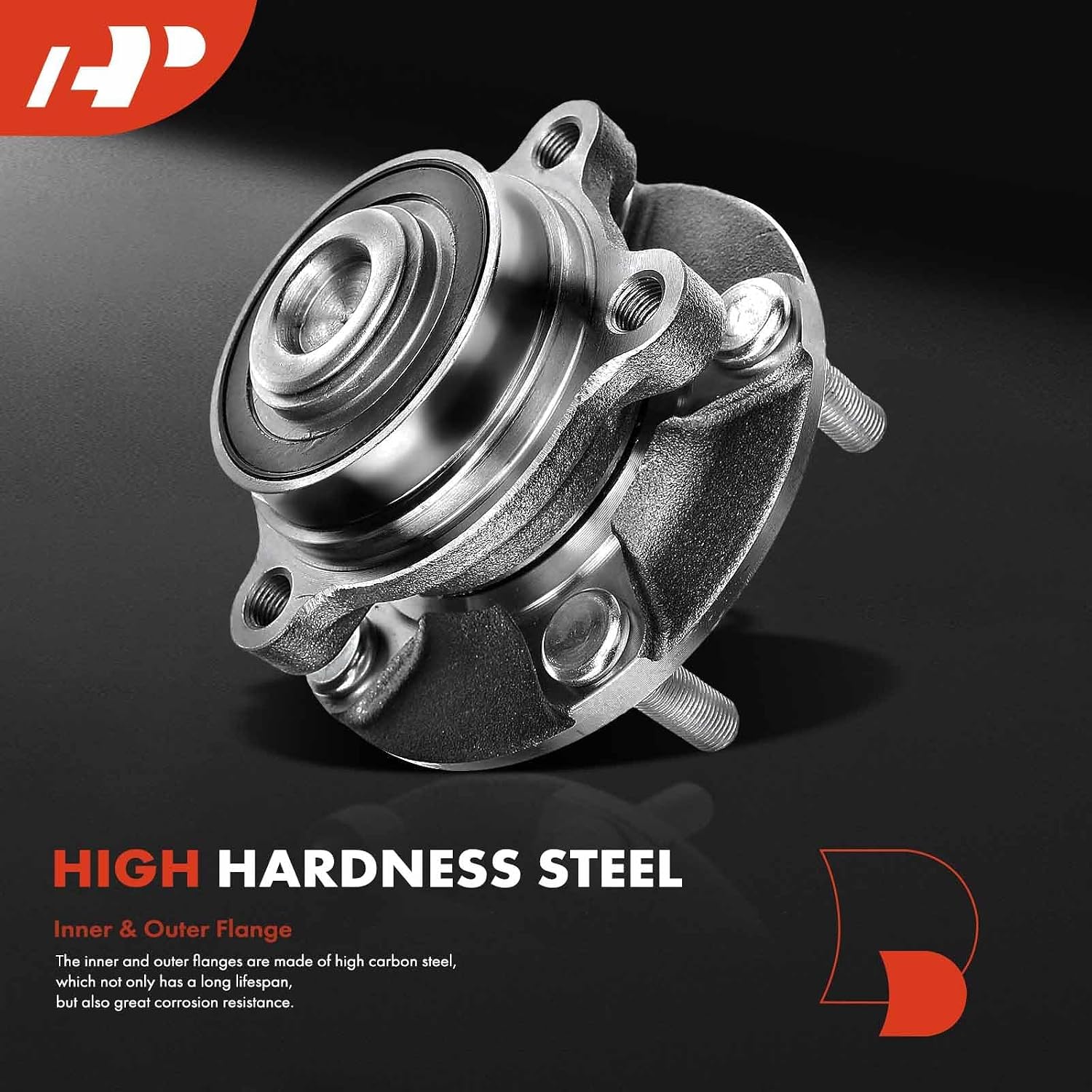 A-Premium Front Wheel Bearing and Hub Assembly with 5-Lug Compatible with Infiniti G35 2003-2007, Nissan 350Z 2003-2009, RWD and with 4-Wheel ABS
