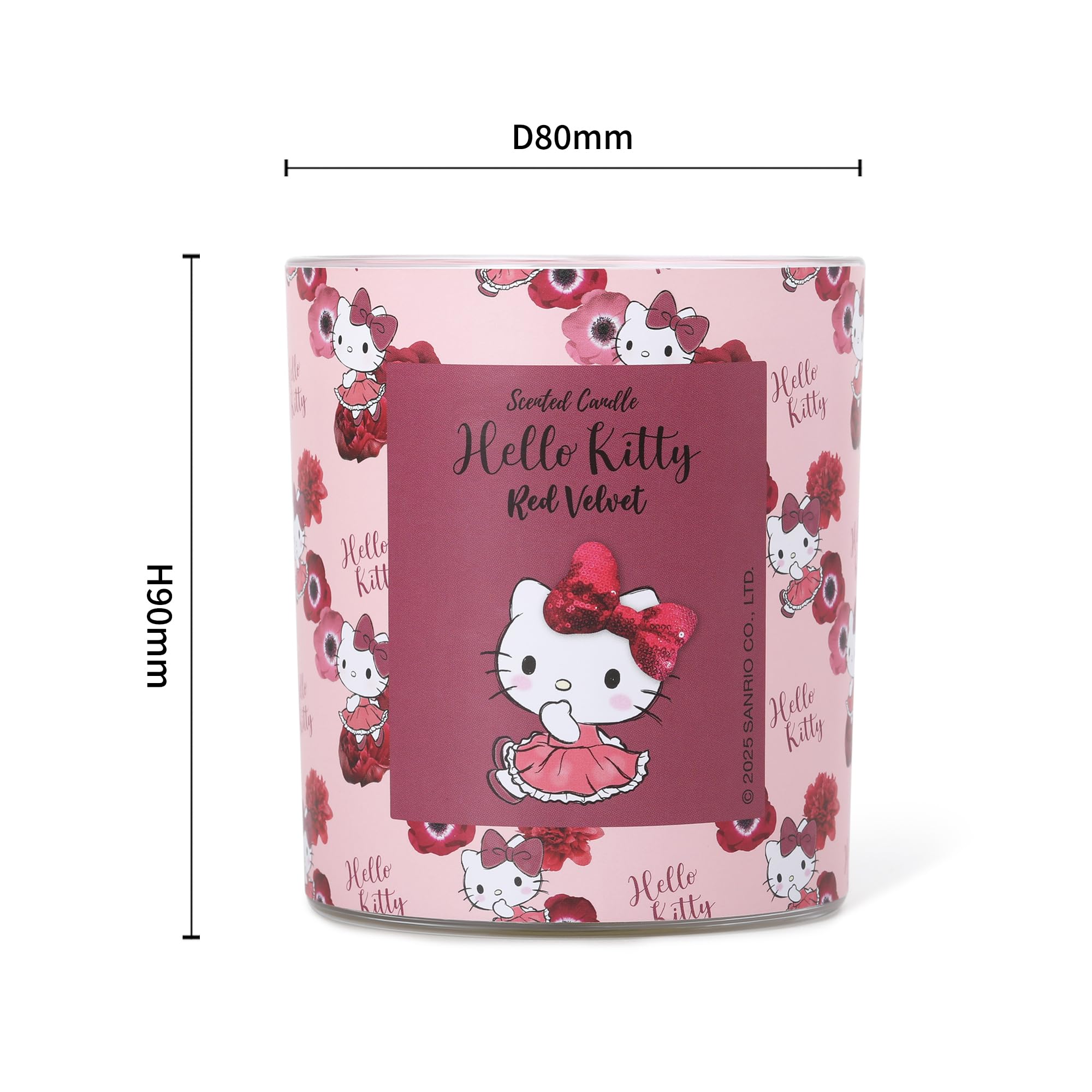 Hello Kitty Red Velvet - Candela profumata, 213 g, 1 stoppino, 35 ore di combustione