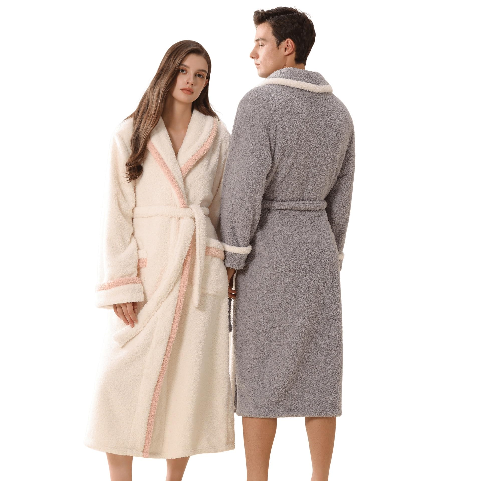 albornoz Albornoz suave de felpa premium for mujer, cálido y esponjoso