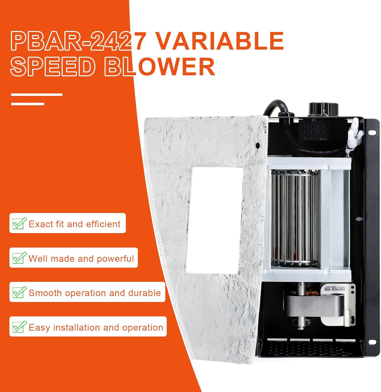 Adviace PBAR-2427 Blower for Pleasant Hearth VFS2-PH30DT VFS2-PH20DT VFS-PH30DT Vent-Free Gas Stoves, PBAR-2427 Fan for Pleasant Hearth LWS-127201 GWS-1200 HWS-224172MH WS-2417 WS-3029 Wood Stoves