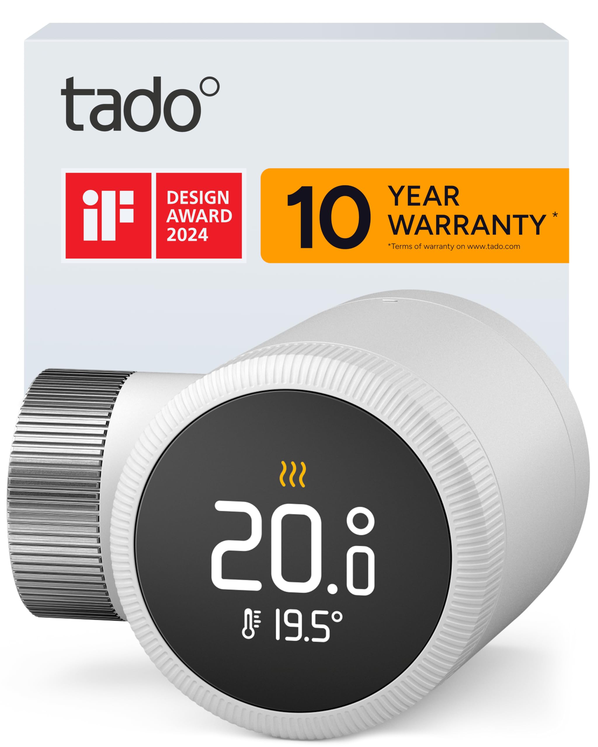 Tado Smart Radiator Thermostat X, Temperature Control via App and Smart Speaker (Alexa, Siri, Google Assistant), Save Heating Costs, DIY Installation, Not Compatible with tado V3+