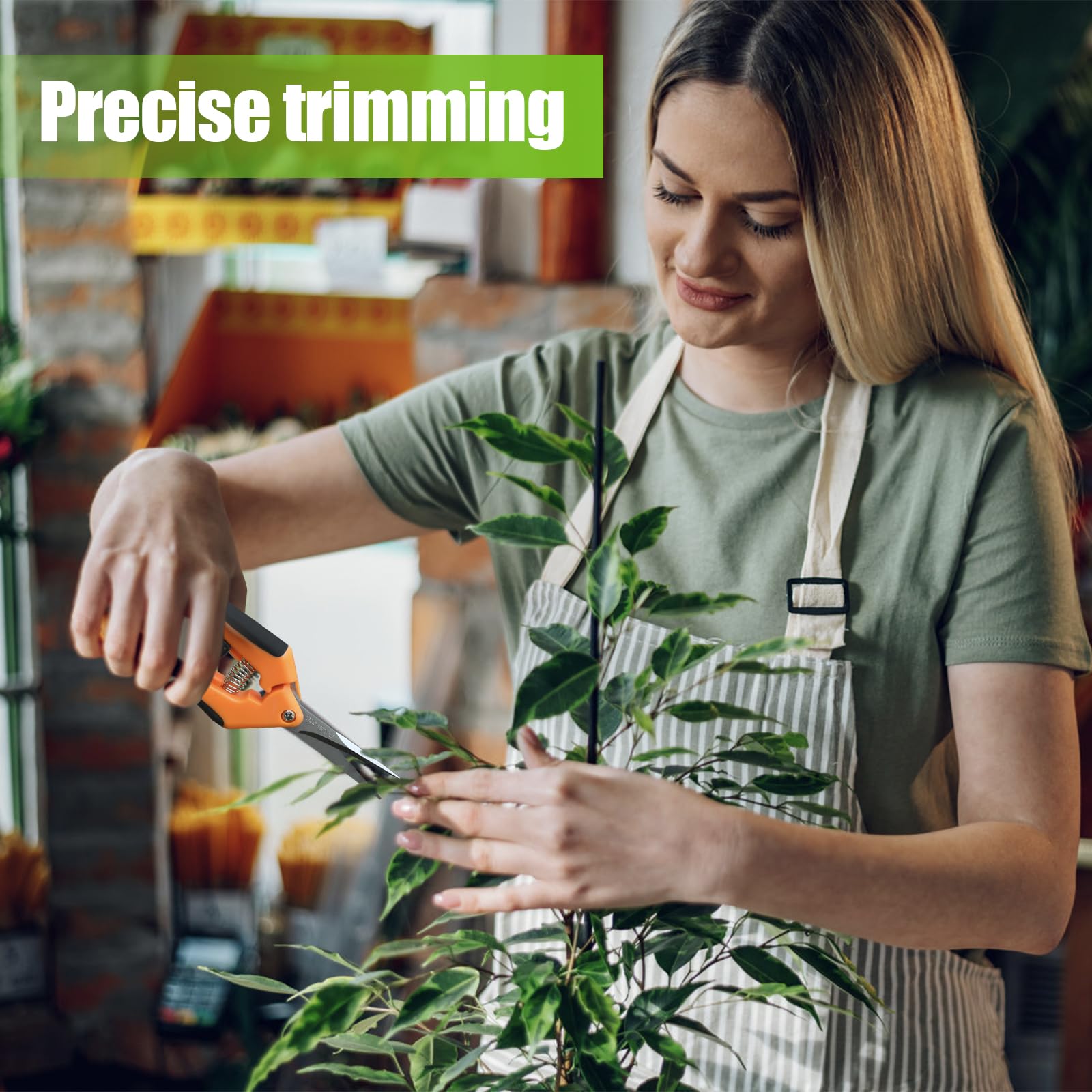 2 małe nożyce ogrodowe, nożyce do zbiorów, nożyce do roślin, nożyce do cięcia z ostrzem ze stali nierdzewnej, nożyczki z ergonomicznym uchwytem, zakrzywione nożyce do gałęzi do kwiatów, owoców, roślin