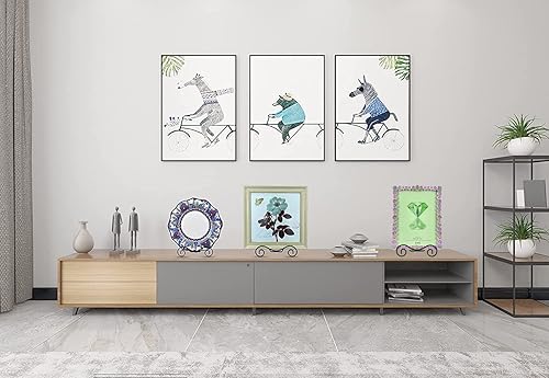 Miniatura 6 de Soporte de placa de hierro para exhibición, soporte de exhibición de 14 pulgadas con trípode negro ajustable, soporte de exhibición para caballete