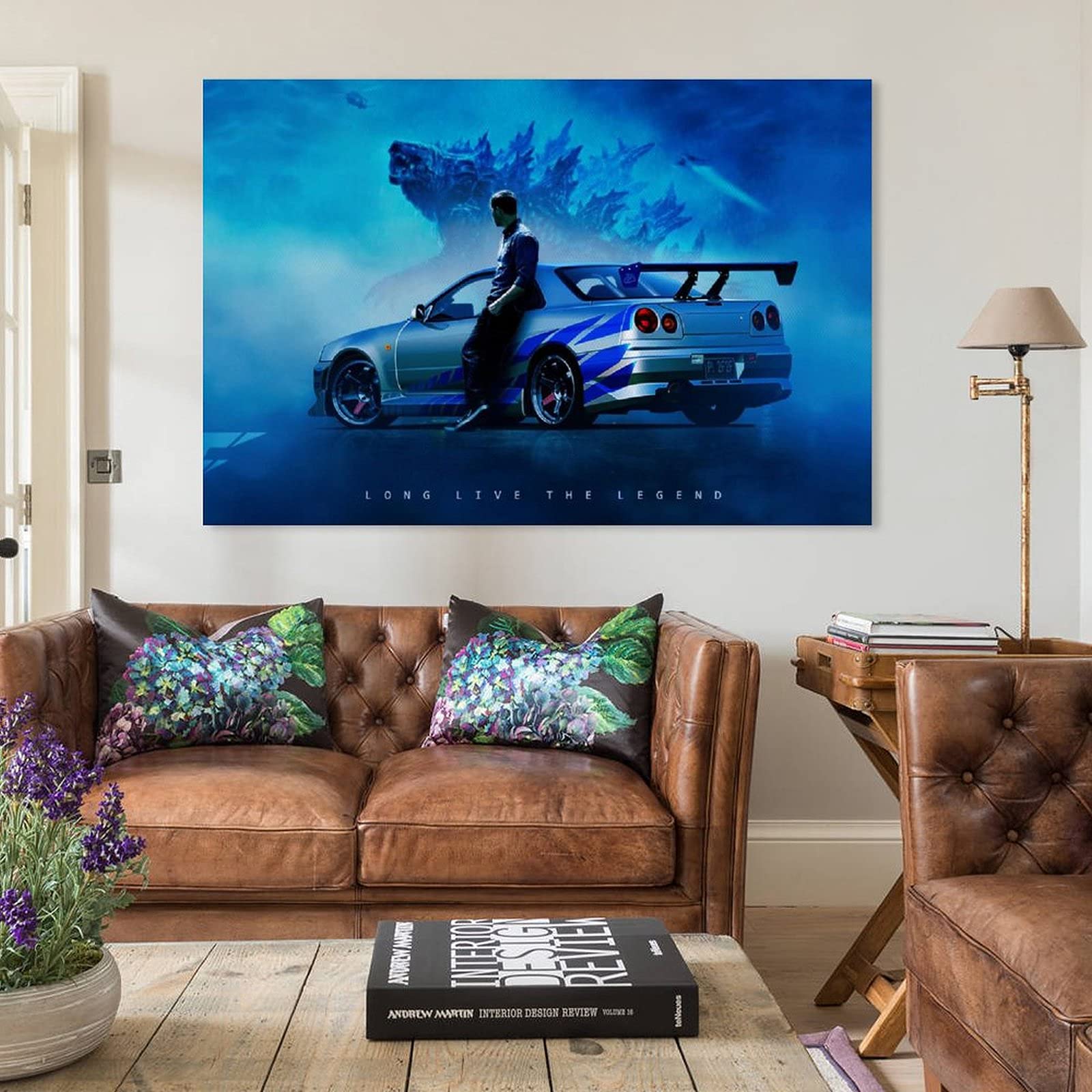 WXXF Nissan Skyline Fast and Furious 2 Night Toile d'art, affiche