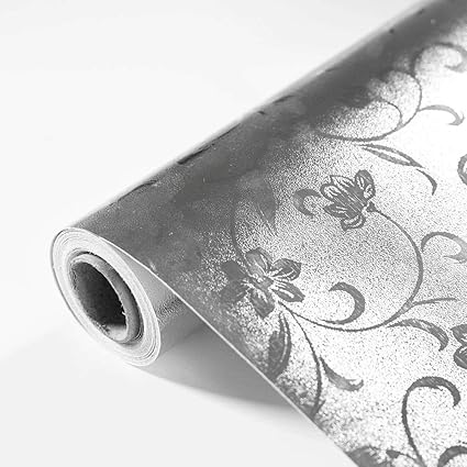 Dinbandhu shop Oil Proof Waterproof Aluminium Foil Stickers Kitchen Backsplash Wallpaper Self-Adhesive Wall Sticker Anti-Mold and Heat Resistant for Walls Cabinets Drawers and Shelves