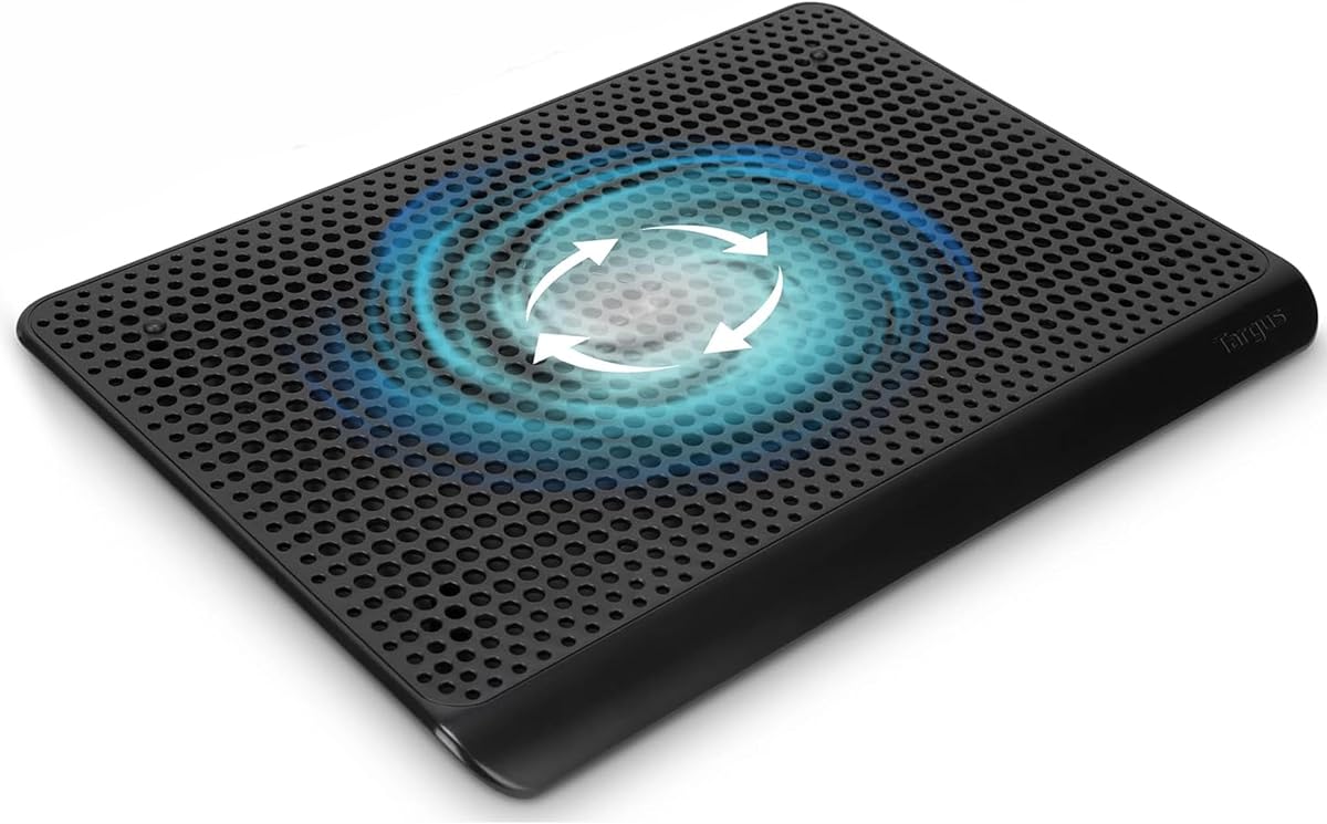 Laptop Cooling Pad, Single Fan, Up to 16 Inch, for Macbook/PC, Black (AWE69US)