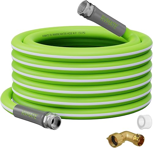 Miniatura 10 de RVMATE Manguera de agua para autocaravana de 15 pies, 5/8 pulgadas de diámetro interior, manguera de agua potable sin plomo, sin fugas, manguera de
