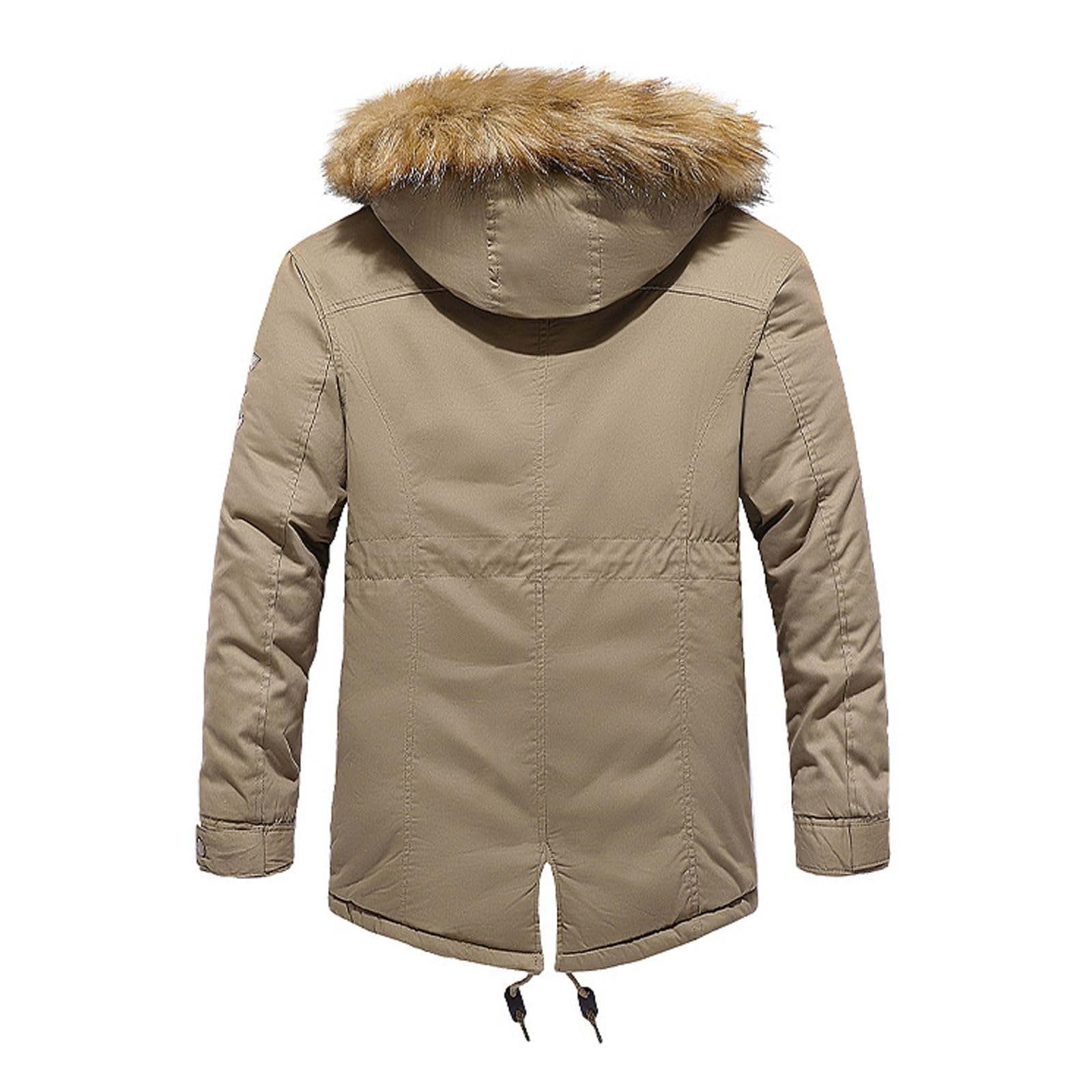 Genérico Abrigo Hombre Invierno,Mangas Largas con Capucha y Cremallera Plumiferos CáLido Acolchado Cazadora Bomber de pan moderno elegante parka para exteriores