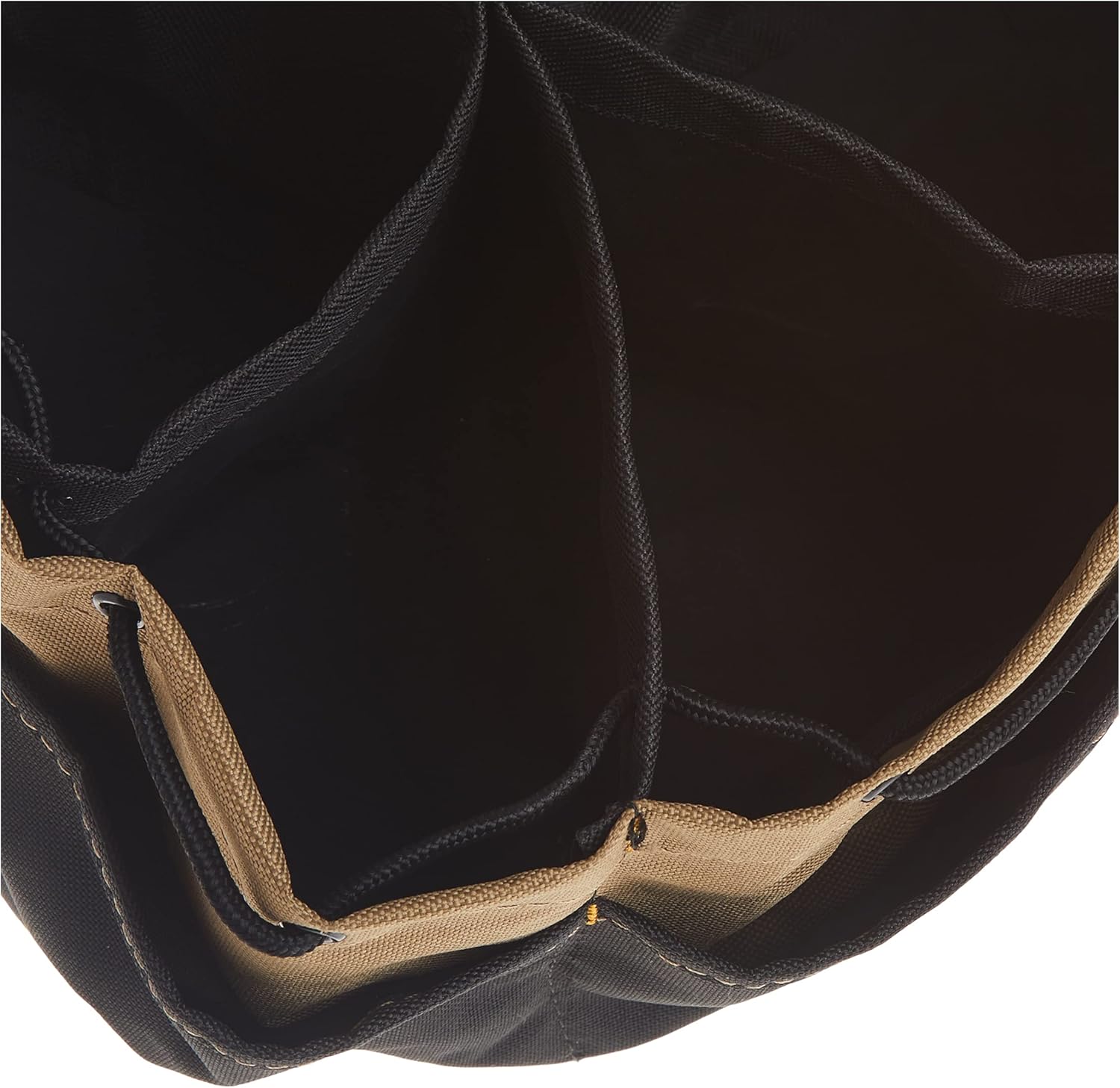 CLC Custom LeatherCraft 1148 Drawstring Bucket Bag, 18 Pocket , Black