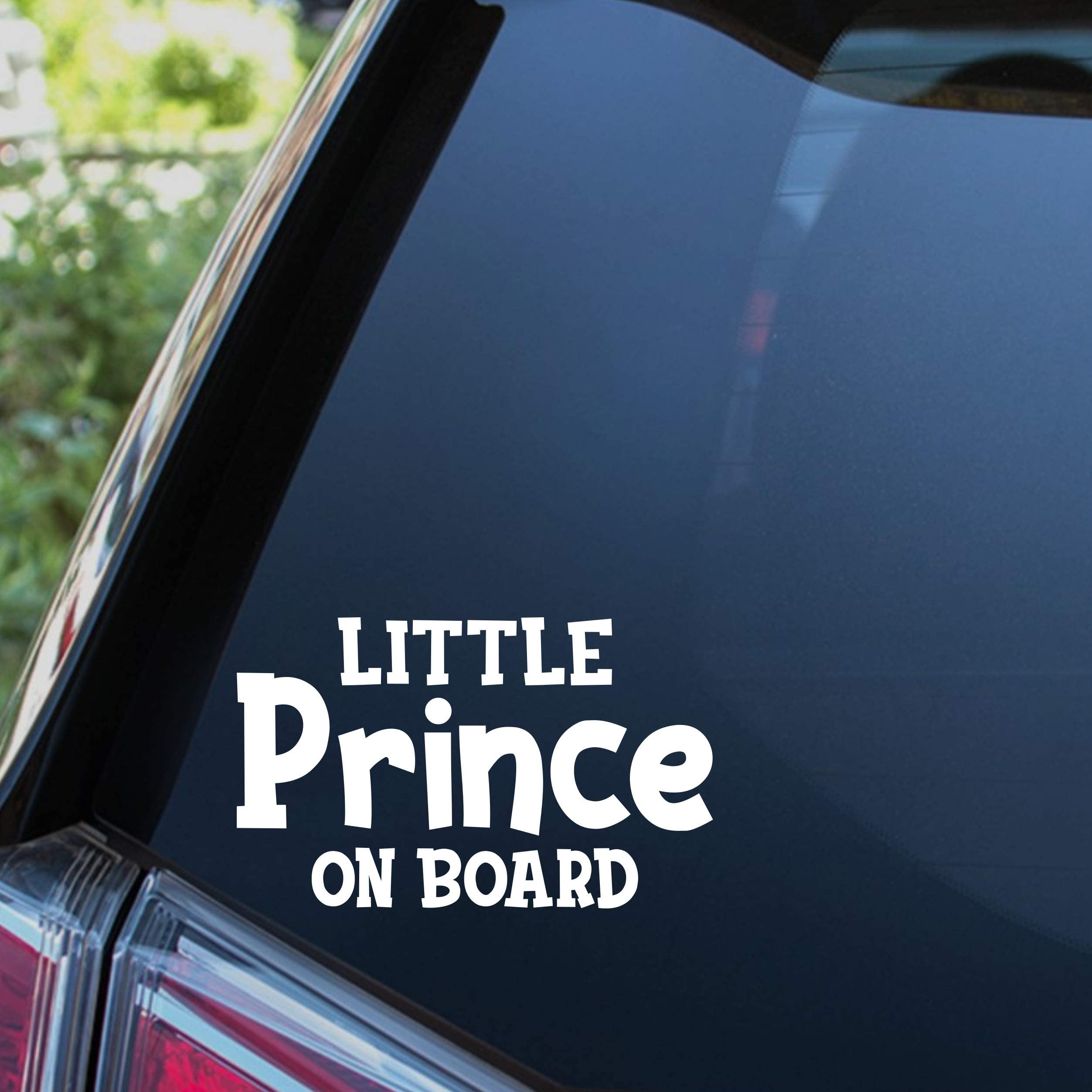 38K Vinyl Graphics White Little Prince On Board Sticker Child Children Funny Car Decal