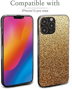 Amazon.co.jp: Iphone13ケース ゴールドダスト きらめく 金色