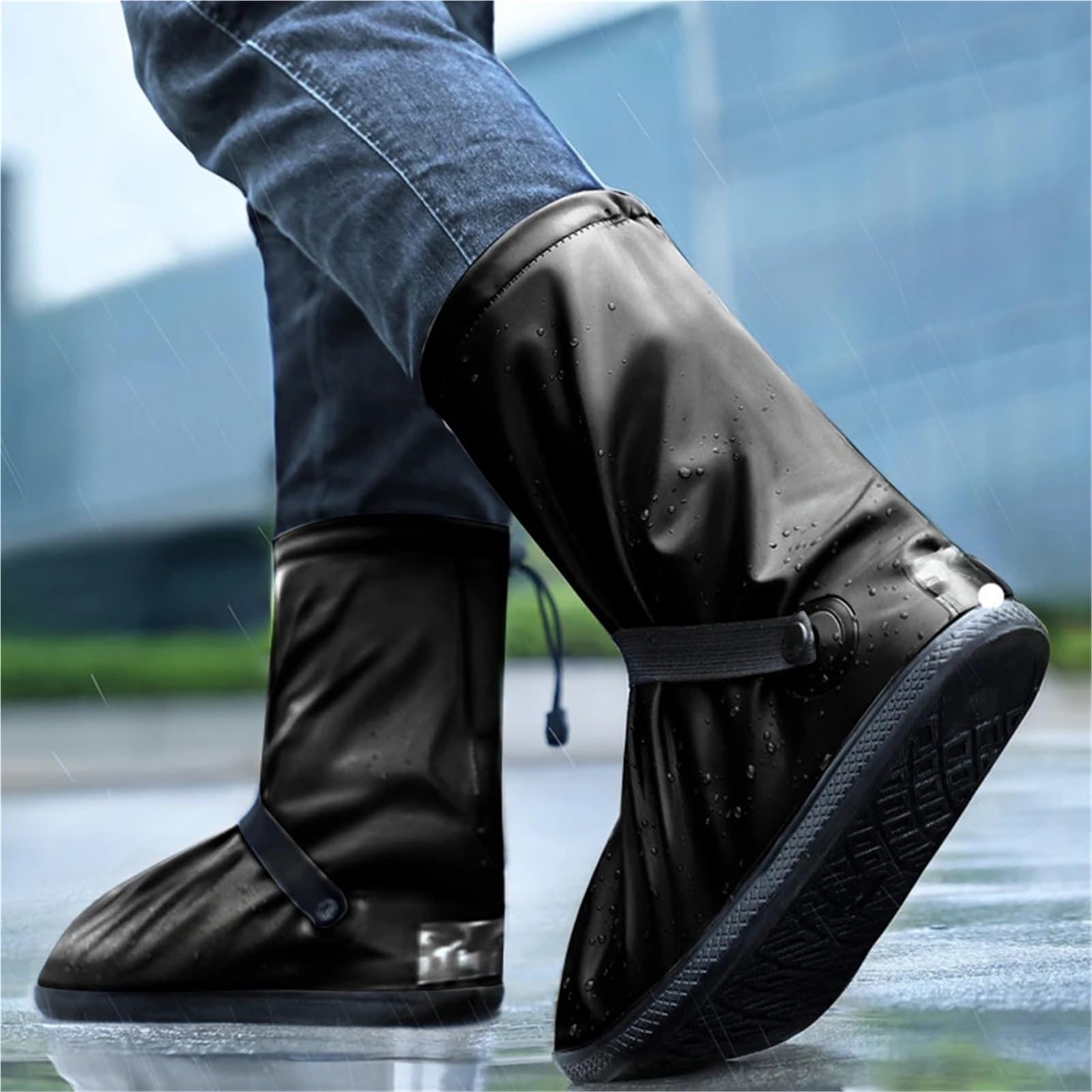 3 pares de cubiertas for zapatos, cubierta for Botas lluvia, impermeables for for hombres y mujeres, for exteriores for días lluviosos, antideslizantes tubo alto para Protección