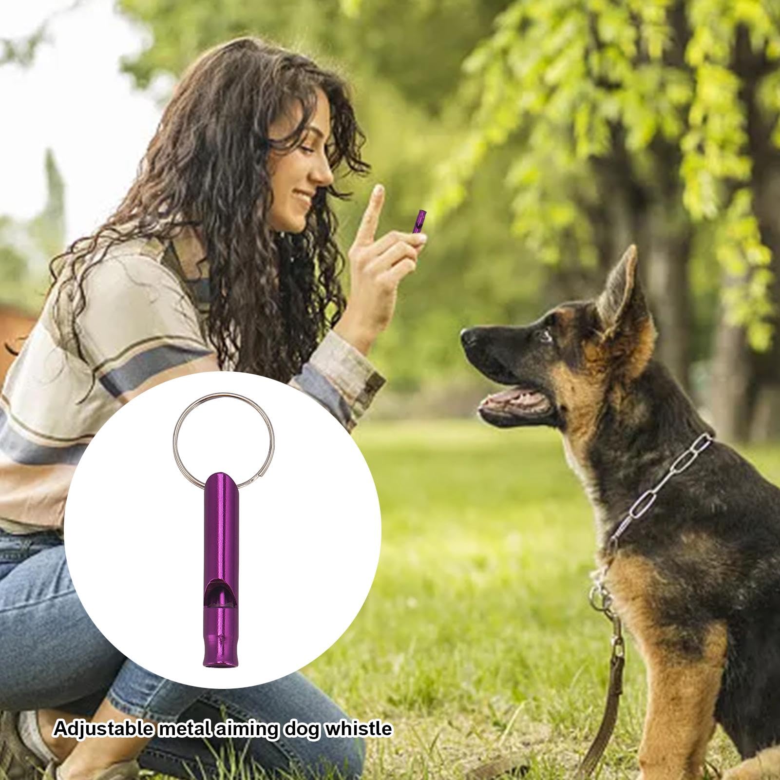 Sifflet de dressage puissant pour chien, chiot, chat, chien, sifflet de dressage pour rappel et dressage de chien, fréquences réglables, ensemble de dressage pour chien