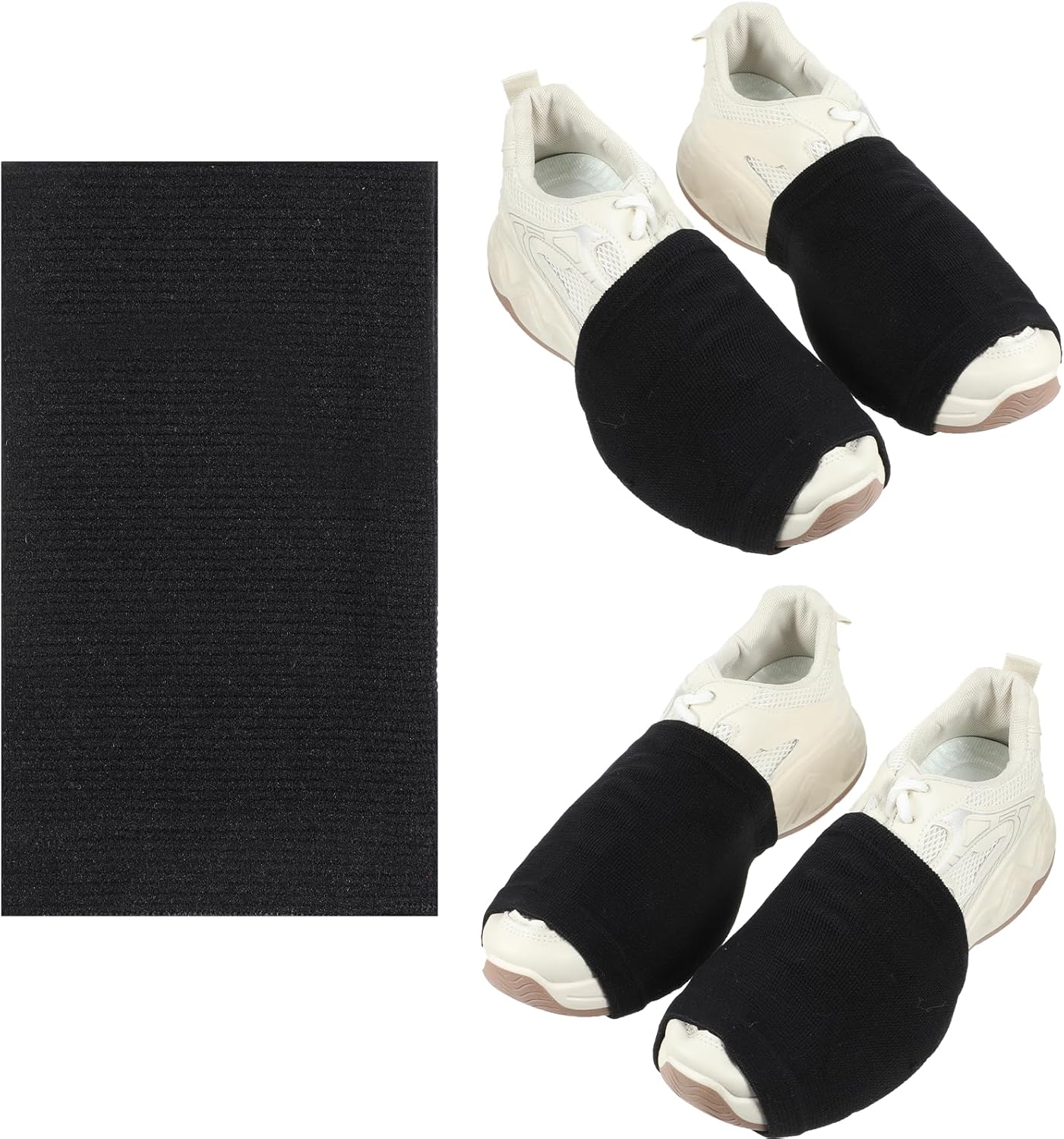 2 Pair Black Dance Socks Over Shoes, Shoe Covers for Dancing Non-slip Dance Shoes Covers on Smooth Floors Dances Shoe Cover Equipment for Sneaker Ballet Turns & Spins Accessories