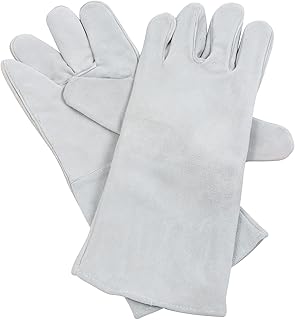 Shark 14401 Grey Economy Leather Welding Gloves, 15-1/2-Inch Long