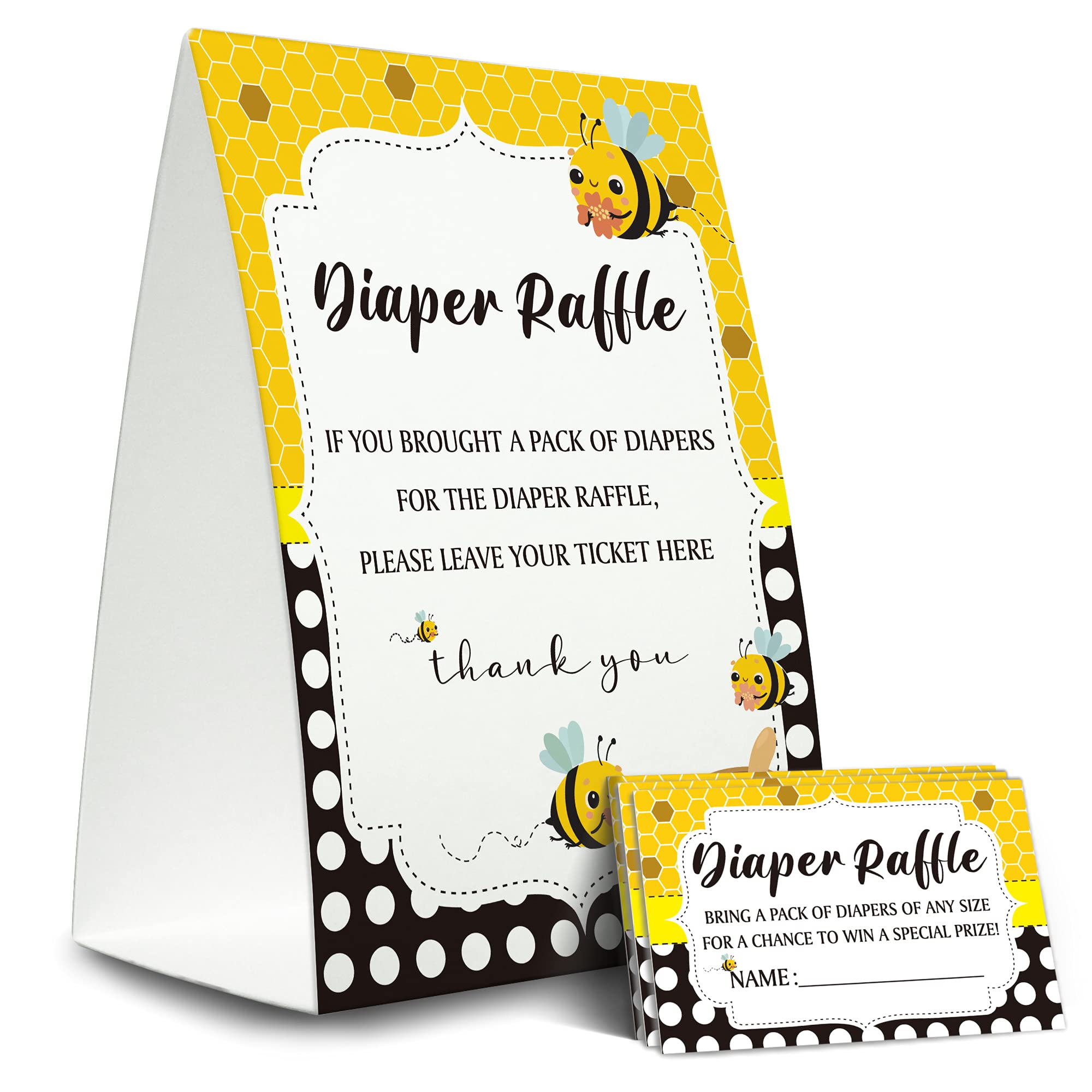 Buy Diaper Raffle Sign,Diaper Raffle Baby Shower Game Kit (1 Standing