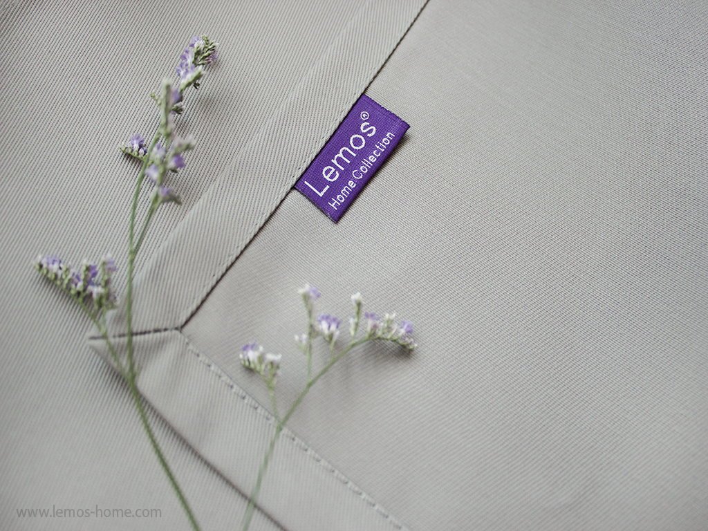 1 x runner da tavola colore grigio 45x150 cm 100% cotone 285 gr/qm. Di alta qualità. Lemos-Home