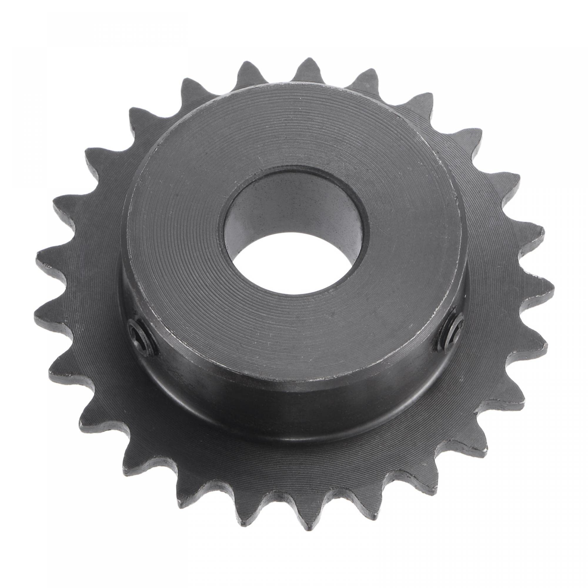 uxcell 25 Tooth Roller Sprocket B Type, #25 Chain, Single Strand 1/4" Pitch, 8mm Bore Black Oxide C45 Carbon Steel with Set Screws for ISO 04C — Amazon image 11