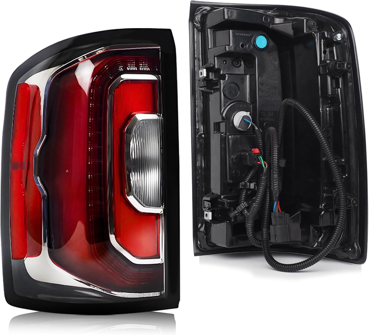 Pair Led Tail Lights Compatible with 2016 2017 2018 GMC Sierra 1500 Denali SLT Taillight Rear Brake Reversing Lamp Assemblies Replace OEM#84365931 84365930 (1 Pair)