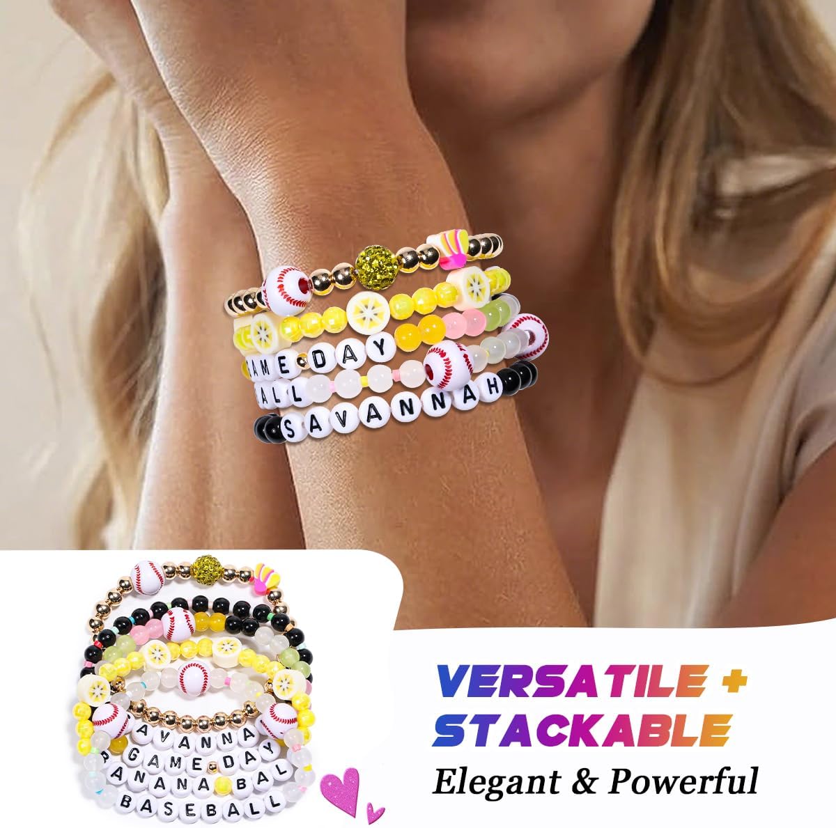 AICase for Savannah Merch Bananas Youth Gifts Inspired Bracelets 5 Pcs