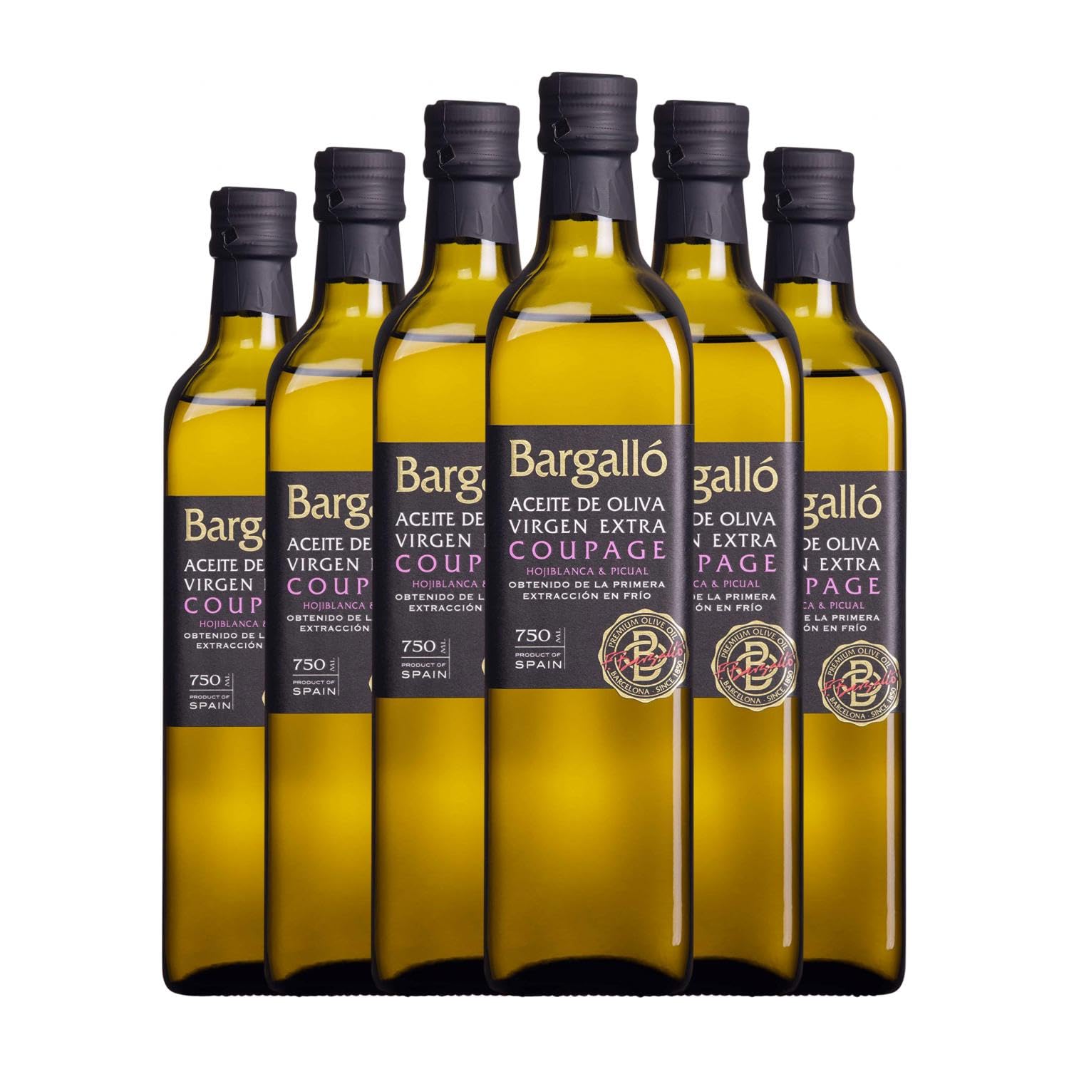 Aceite Bargalló Virgen Extra Coupage 75 cl (Caja de 6 Botellas de 75 cl)
