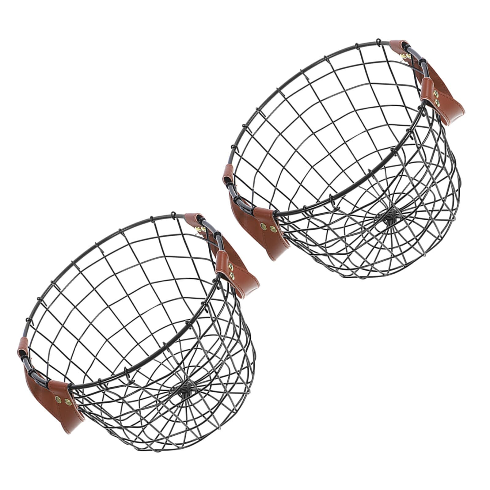 2 Piezas Cesta de Almacenamiento de Leña de Metal Rústico Redonda Pequeña 2 Piezas, Contenedor Resistente para Interior y Exterior, Soporte para Troncos en Patio y Hogar, Adecuado