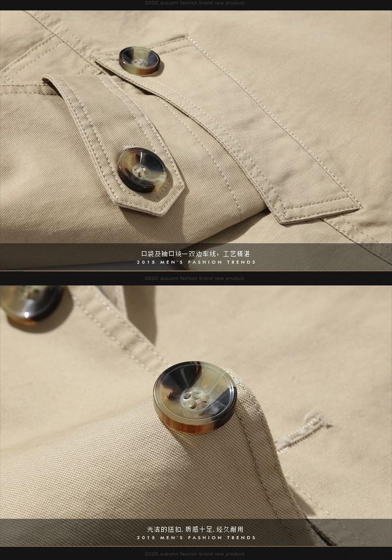 Gabardina informal con solapa para hombre, para uso diario e invierno