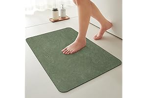 Sage Quick Dry Bath Mat, Bathroom Rugs Non Slip Washable Thin Absorbent...