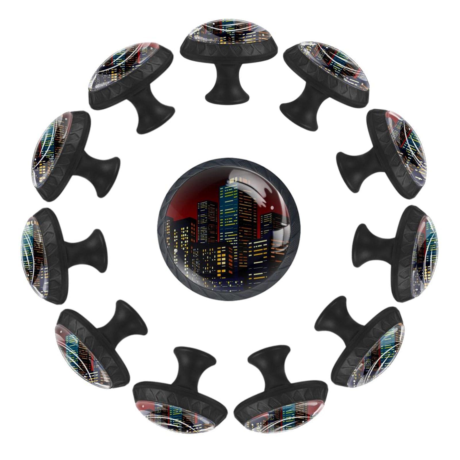 Boutons de tiroir ronds Modern Buildings pour relooker facilement une commode ou une crèche