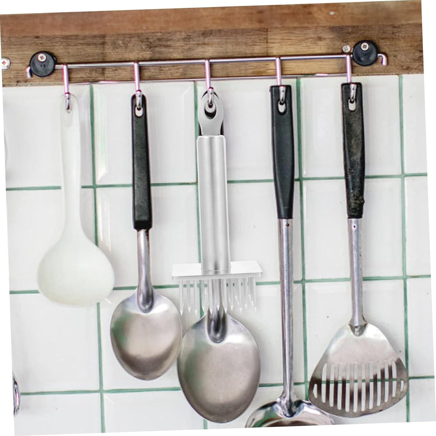 Stainless Steel Meat Tenderizer Needle Tool for Beef Pork Chicken Manual Meat Hammer for Tenderizing Steak and Poultry Ergonomic Handle