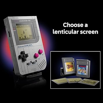 LEGO Super Mario Game Boy - Retro Building Sets for Adults, Ages 18+ Gifts for Birthdays - Collectible Model with Game Paks and Display Stand - 72046
