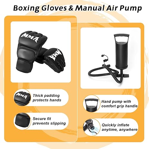 Miniatura 3 de Freestanding Punching Bag for Adult Teens, 70" Heavy Punching Bag with Boxing Gloves and Electric Air Pump for Beginners Kickboxing Training MMA