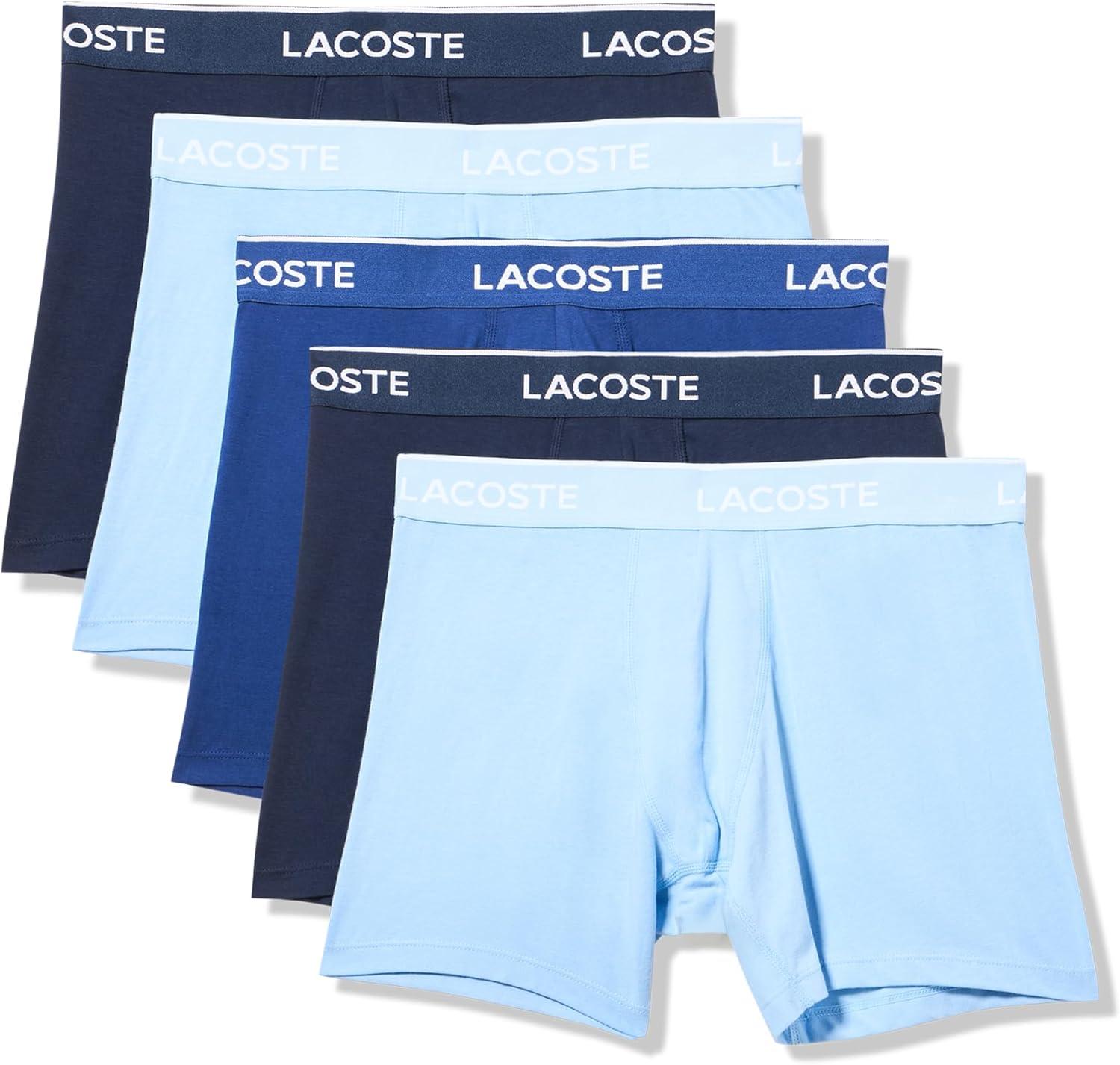 Lacoste Men's Cotton Stretch Essentials Boxer Briefs, 5-pack (Amazon Exclusives)