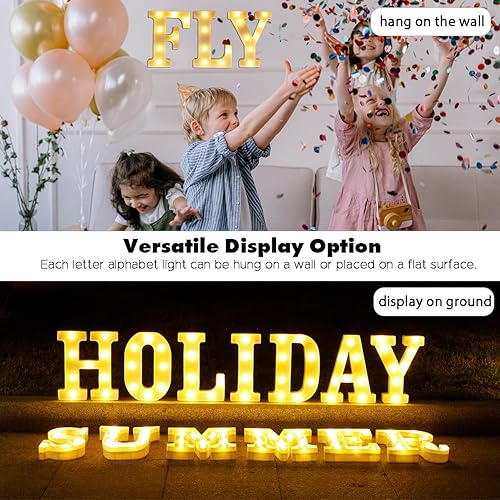 Miniatura 7 de Letras pequeñas de marquesina LED, letras iluminadas, letras LED de 8.58 pulgadas, letrero iluminado a pilas para mesa, fiesta, cumpleaños,