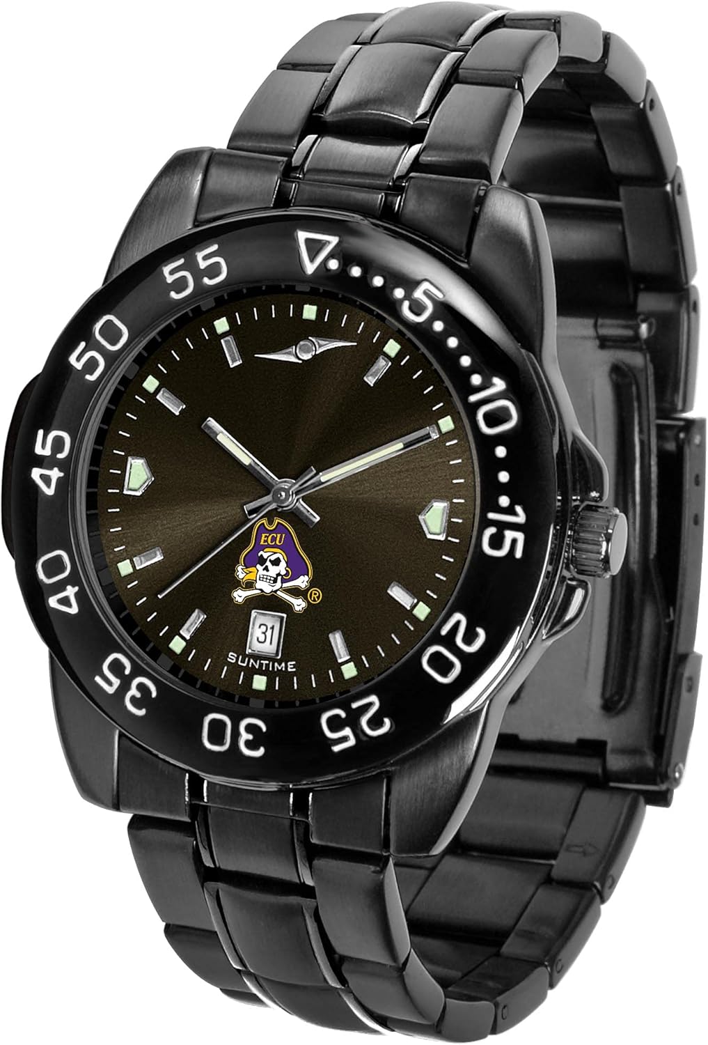 SunTime Men's Fantom Quadrant Collegiate Sport Watch All Black
