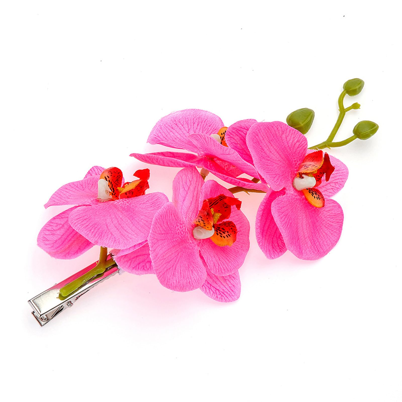 4pcs Butterfly Orchid Hair Clips Artificial Phalaenopsis Alligator Hair Pins Hawaii Flowers Headwear, Color, 1 count (Pack of 4) - Image 4
