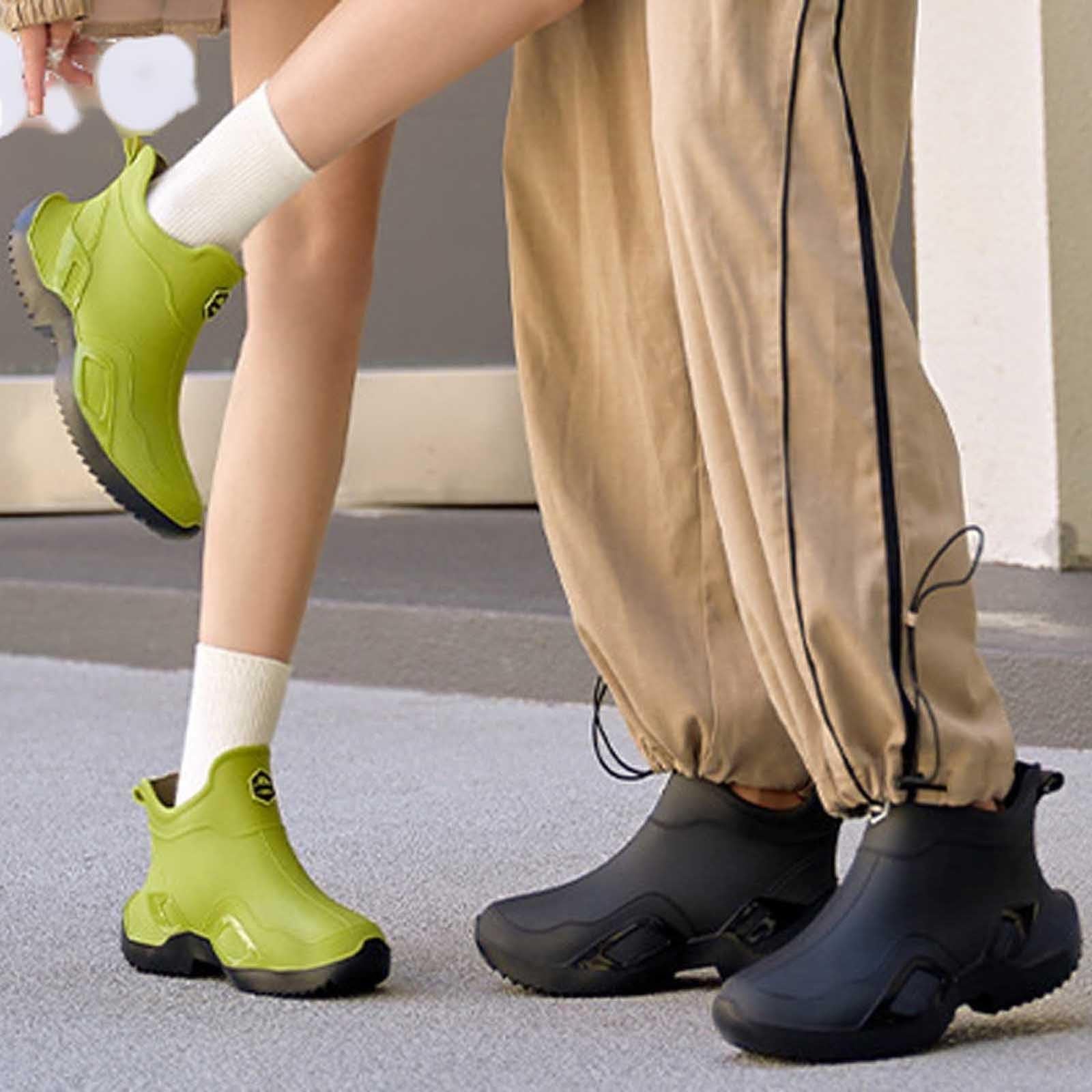 Generico Stivali Pioggia Uomo, Impermeabili Stivali Gomma Comode Calosce Stivaletti Antipioggia Scarpe Rain Boots Antiscivolo Galosce Unisex Scarponcini Stivaletto da Lavoro Pesca Giardinaggio