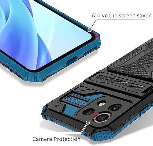 Miniatura 6 de Funda compatible con Oppo A54 4G, ranura para tarjeta con función atril integrada compatible con Oppo A54 4G a prueba de golpes, funda protectora 2