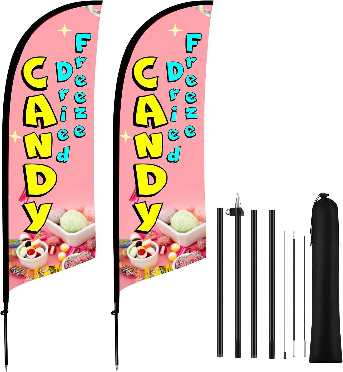 2 Set Freeze Dried Candy Feather Flag Kit
